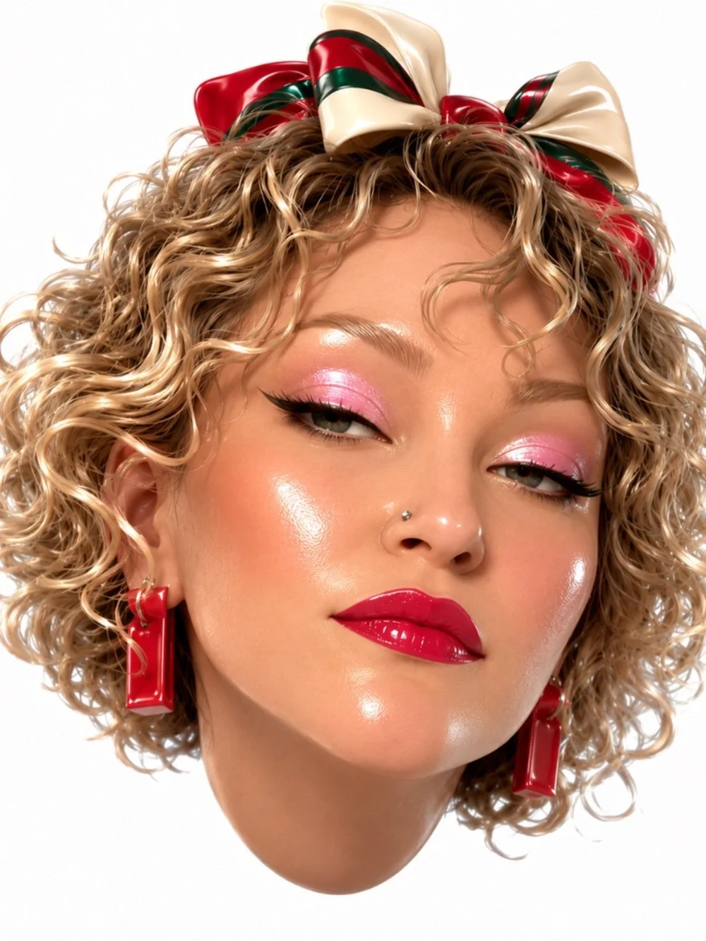 MANGO Red and Pink Statement Earrings - Picture 6 of 6